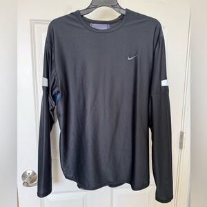 Nike Men's Dark Gray Dri-Fit Long Sleeve Tee